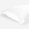 Cama Europea Rosen 2 Plazas Wave + Respaldo + 2 Veladores Tabor Grafito + 2 Almohadas Light Americana