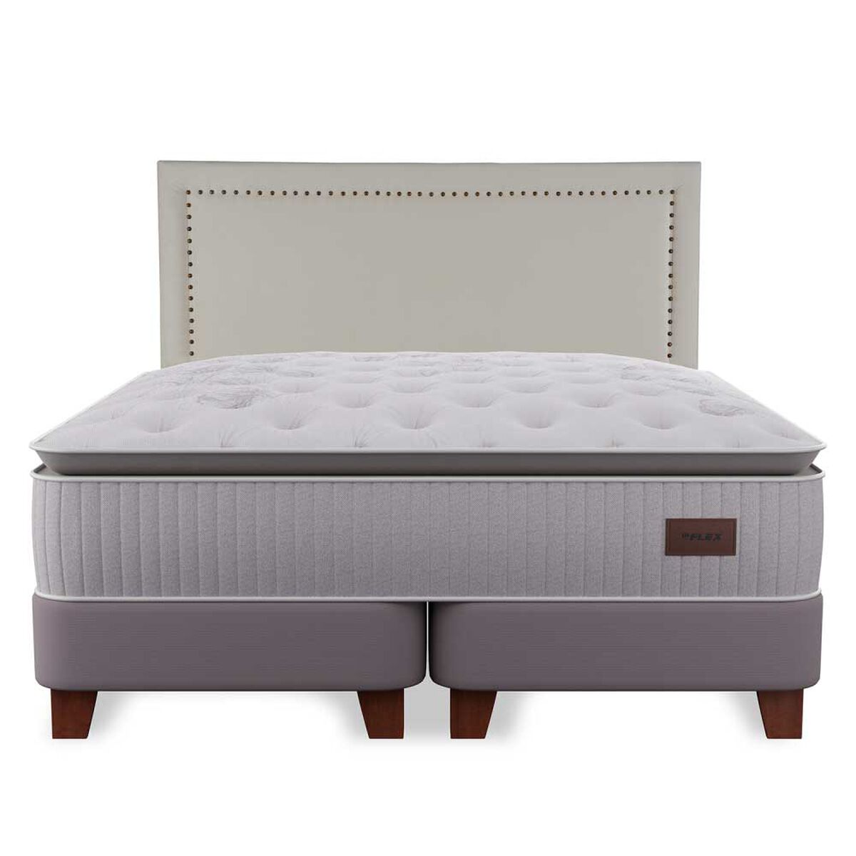 Cama Europea Flex S&uacute;per King Heritage + Respaldo Tachas