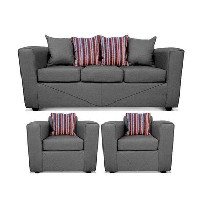 Imagen 1 del producto Juego de Living Elegant Detail Santa Fe  Sofá 3 Cuerpos + Dos Sillones 1 Cuerpo Gris