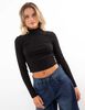Polera Crop Manga Larga Mujer Icono