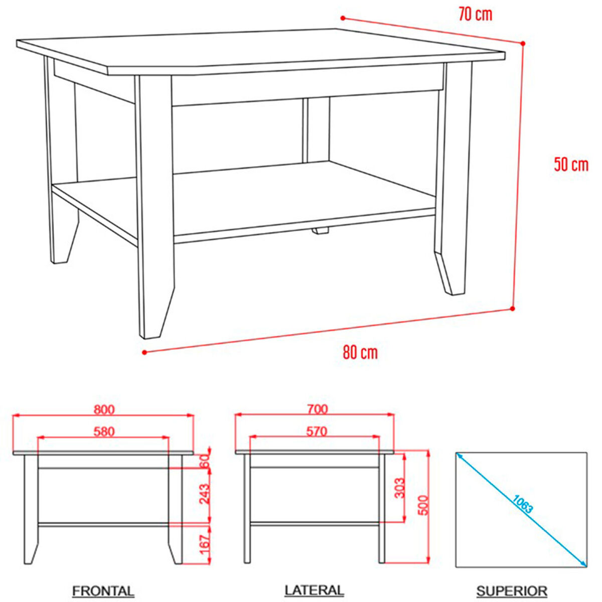 Mesa de Centro TuHome Essential