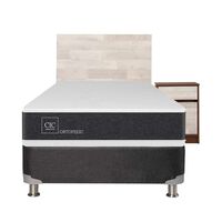 Box Spring CIC 1,5 Plazas Ortopedic + Respaldo + Velador