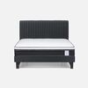 Cama Europea Rosen 2 Plazas New Style 6 + Respaldo Grafito