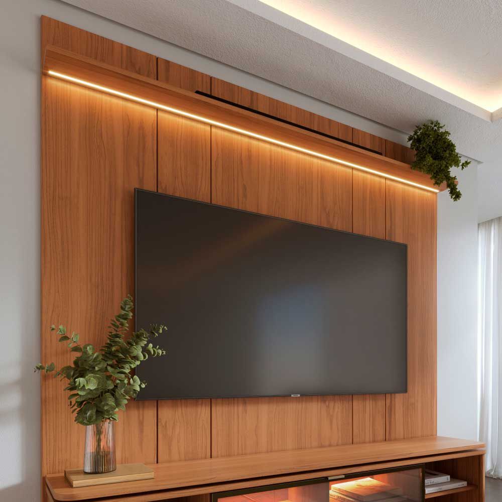Panel TV Decocasa Neon Float hasta 80" Canela