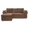 Sofá Seccional Muebles MPR Queen 3 Café