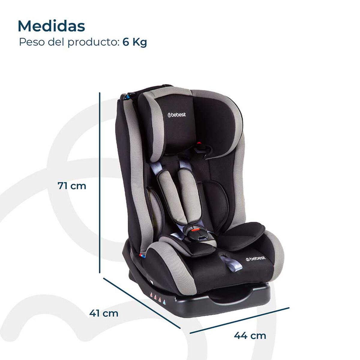 Silla de Auto Orbit Gris Bebesit