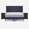Cama Europea Rosen Base Dividida King Indie + Respaldo + 2 Veladores Maurice