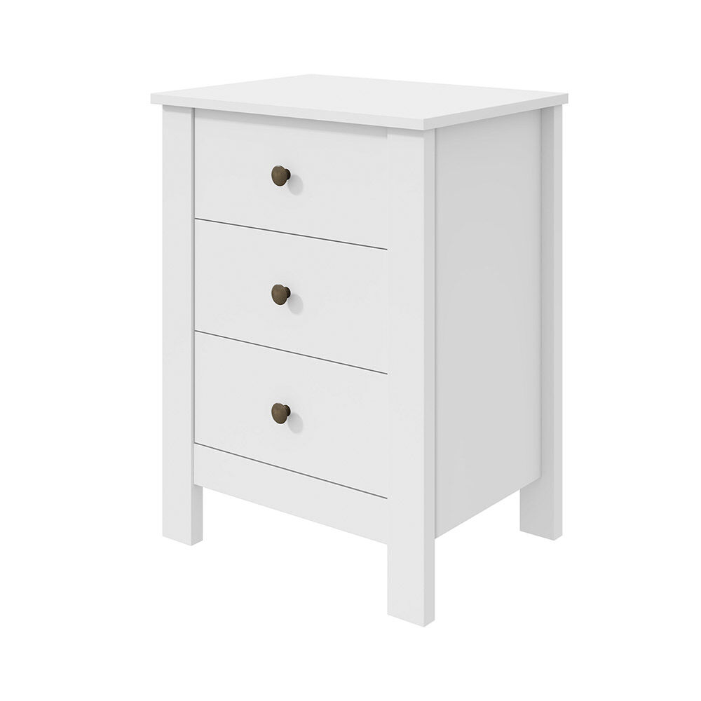Velador Di Poretti Design Maggiore 3 Cajones Blanco