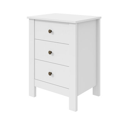 Velador Di Poretti Design Maggiore 3 Cajones Blanco