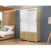 Closet Di Poretti New Moscou 2 Puertas Café y Blanco