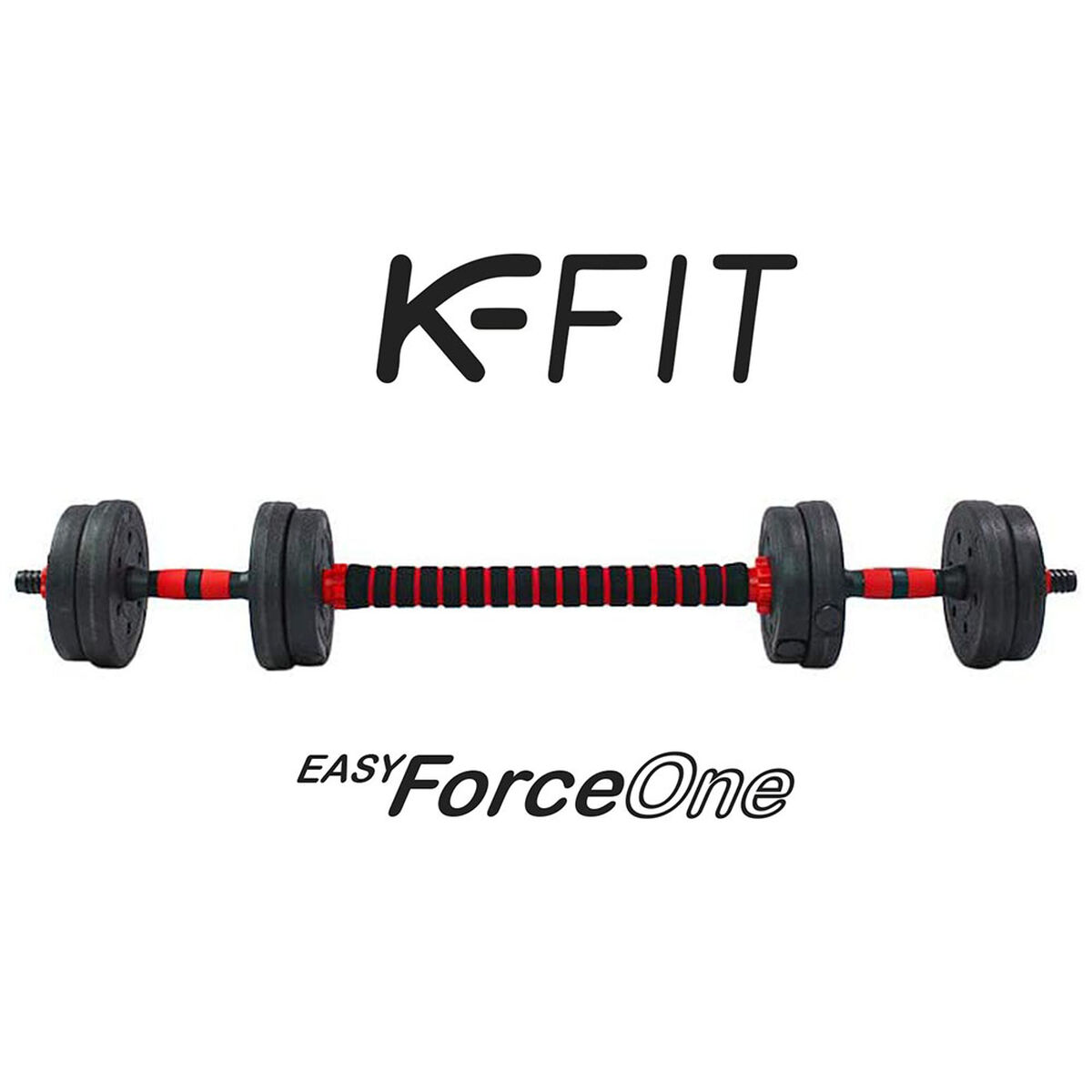 Set de Mancuernas K-FIT con Barra Ajustable 30Kg