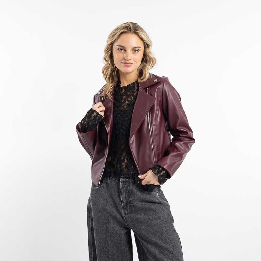 Chaqueta Biker Ecocuero Mujer Icono