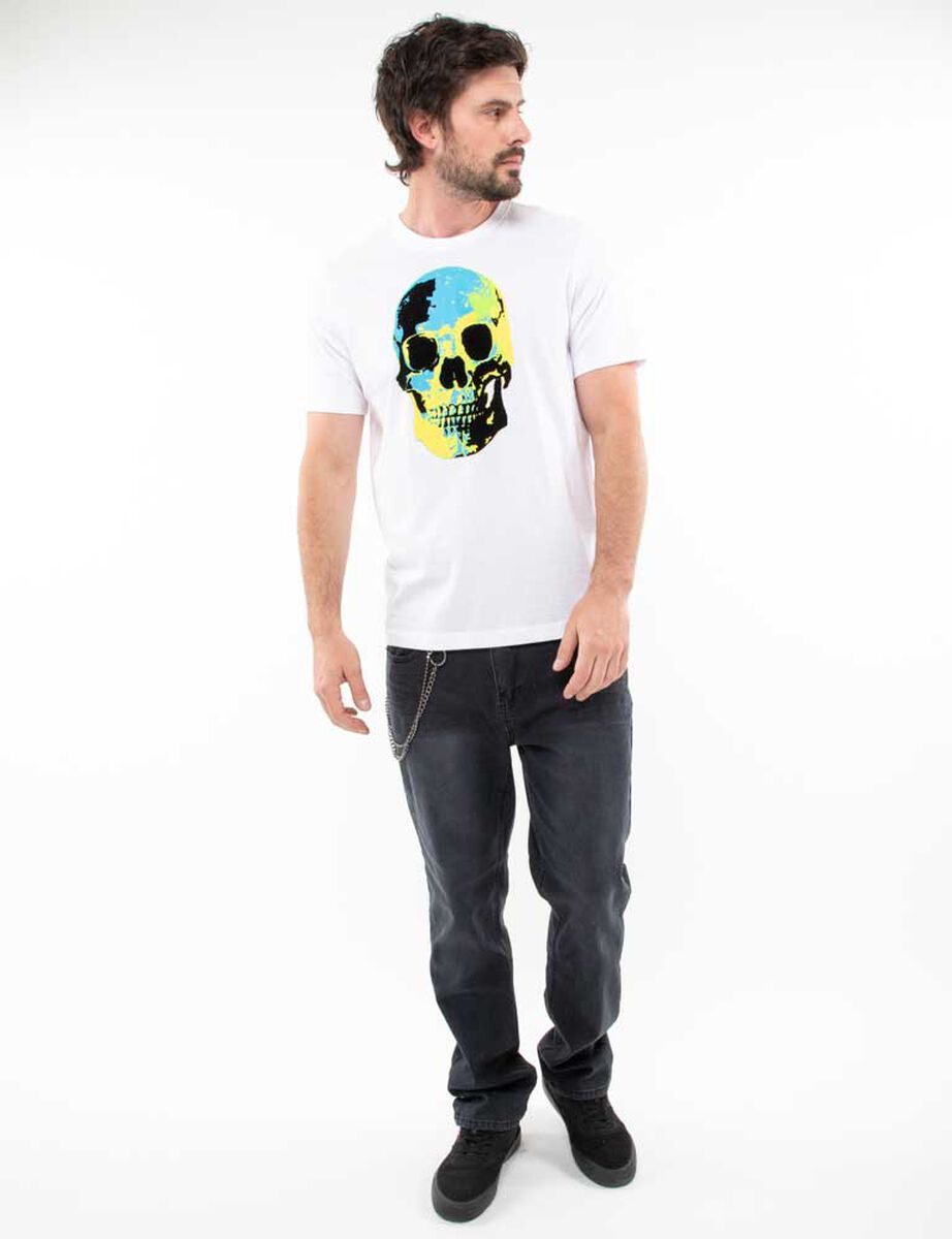 Polera Slim Con Estampado Manga Corta Hombre Zibel