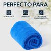 Pack Toallon Y Toalla Microfibra Terry Azul Pro Outdoor