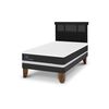 Cama Europea CIC 1,5 Plazas Ortopedic + Respaldo Dublin Negro