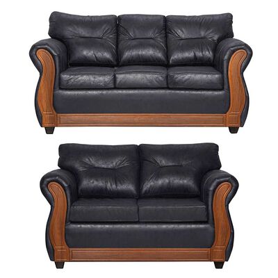 Juego de Living Black Factory Toronto 5 Cuerpos Negro