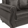 Juego de Living Innovamuebles Azucena Sofá 3 Cuerpos + Dos Sillones 1 Cuerpo Café Oscuro 