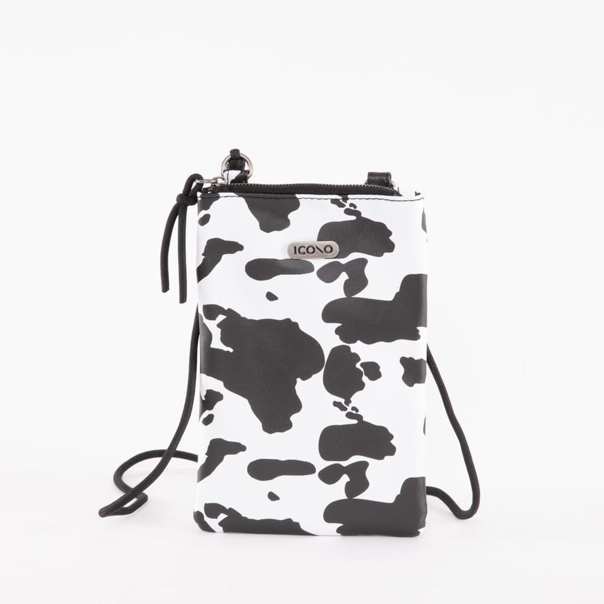 Cartera Porta Celular Vaquera Negra Eco Cuero Mujer Icono
