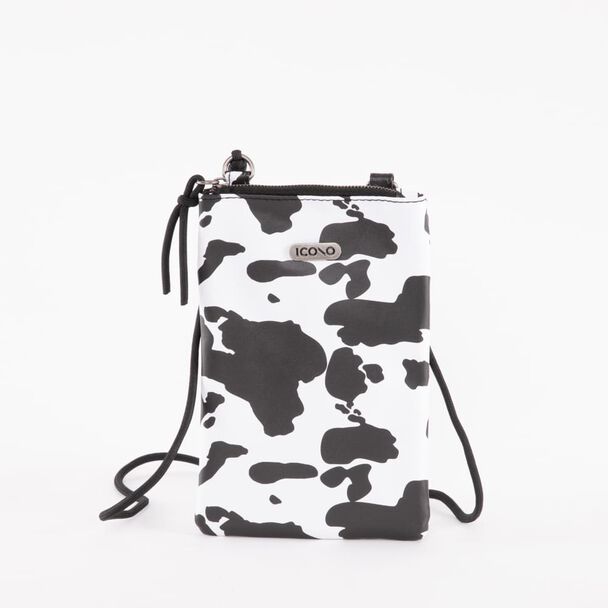 Cartera Porta Celular Vaquera Negra Eco Cuero Mujer Icono