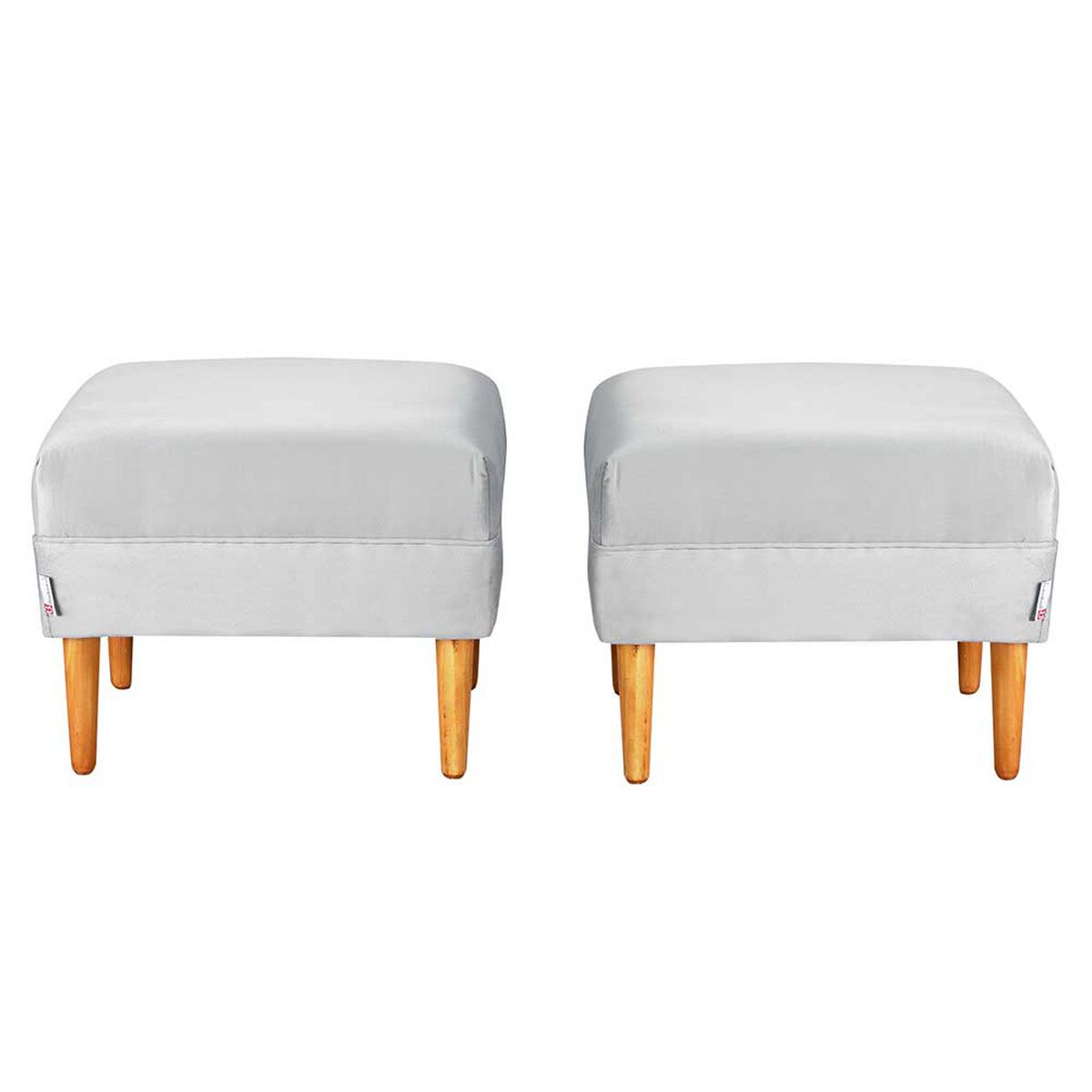 Set Pouf 2 Bodevir Provenza Felpa 04 Gris 