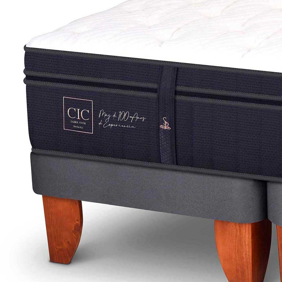 Cama Europea CIC Base Dividida King S&uacute;per Premium + Respaldo