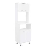 Mueble para Microondas Tuhome Kitchen 54 4 Puertas Blanco
