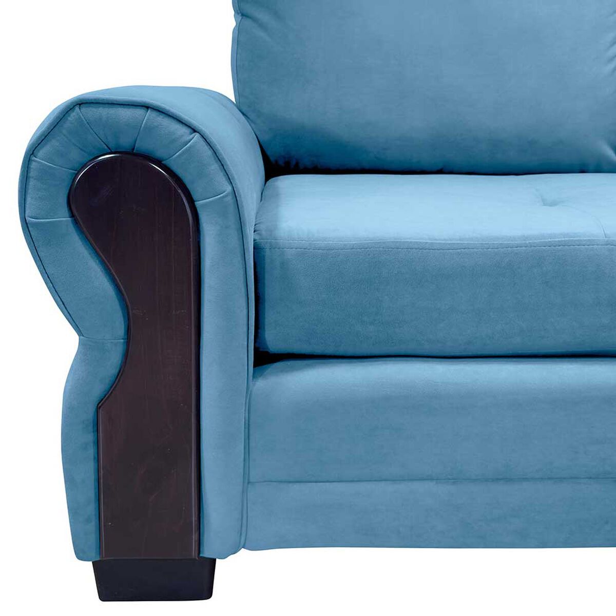 Sof&aacute; Seccional Living Factory Oregon 4 Cuerpos Azul