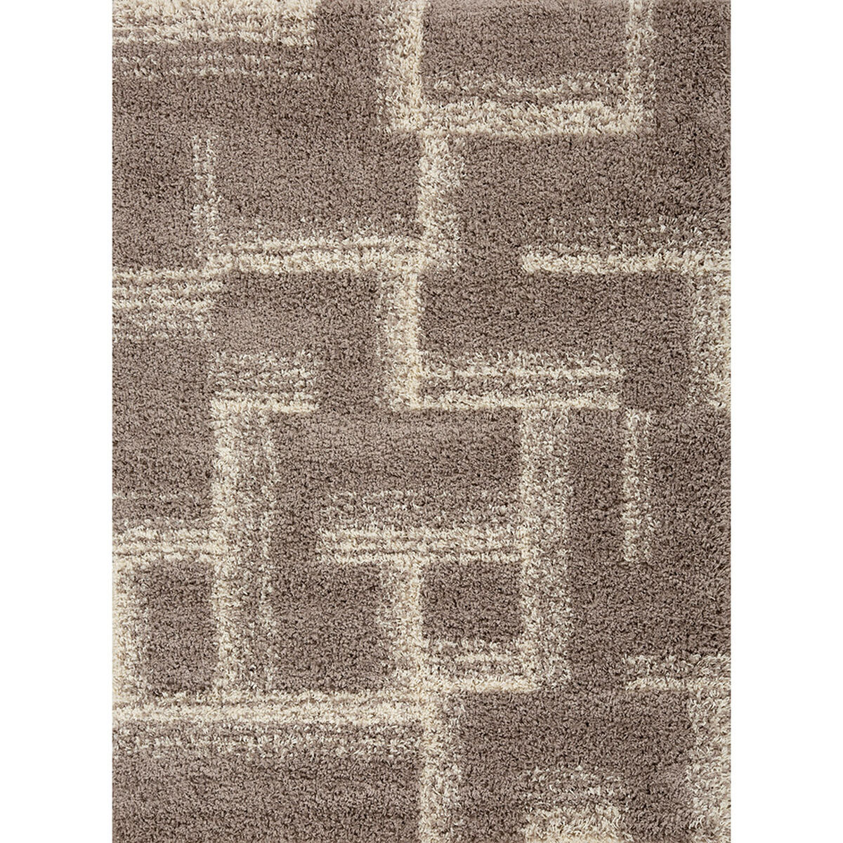 Bajada de Cama Idetex Shaggy Maze 170 x 230 cm Beige