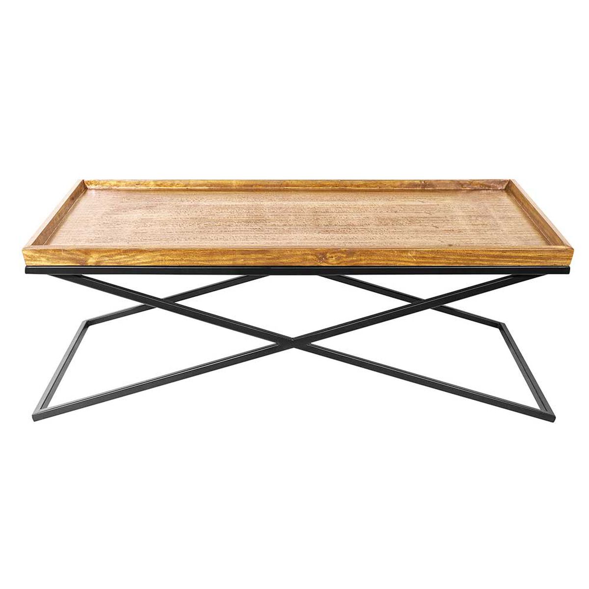 Mesa de Centro Innovamuebles Monarca 2 Bandejas Nogal Claro