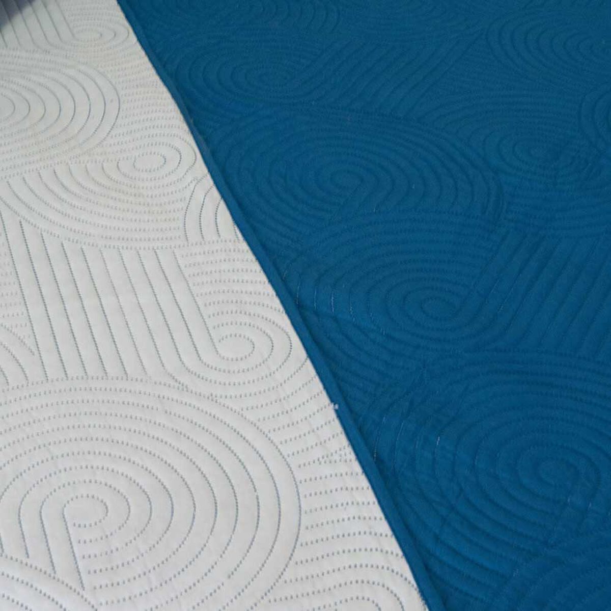 Quilt Doral 1,5 Plazas Azul Beige Origins