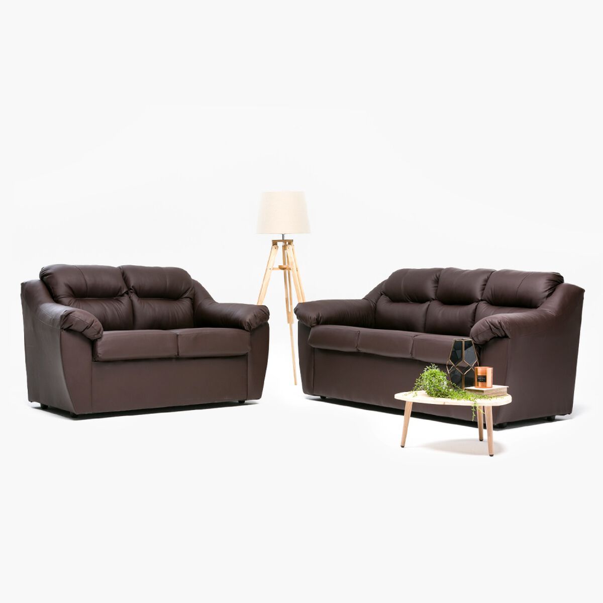 Juego de Living Cabsur Asturias 5 Cuerpos Café