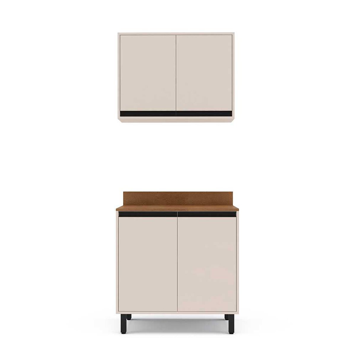 Kit Cocina Modular Premier Vekkahome 4 Puertas Beige