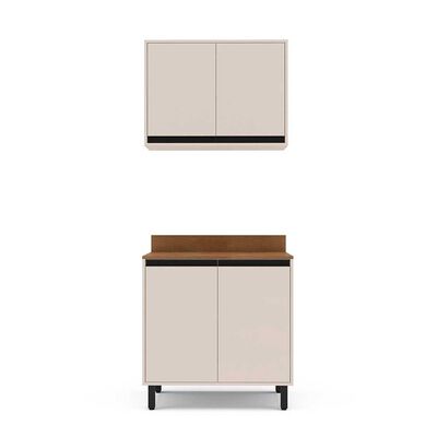 Kit Cocina Modular Premier Vekkahome 4 Puertas Beige