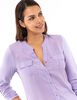 Blusa Botones Bolsillos Manga Larga Mujer Zibel