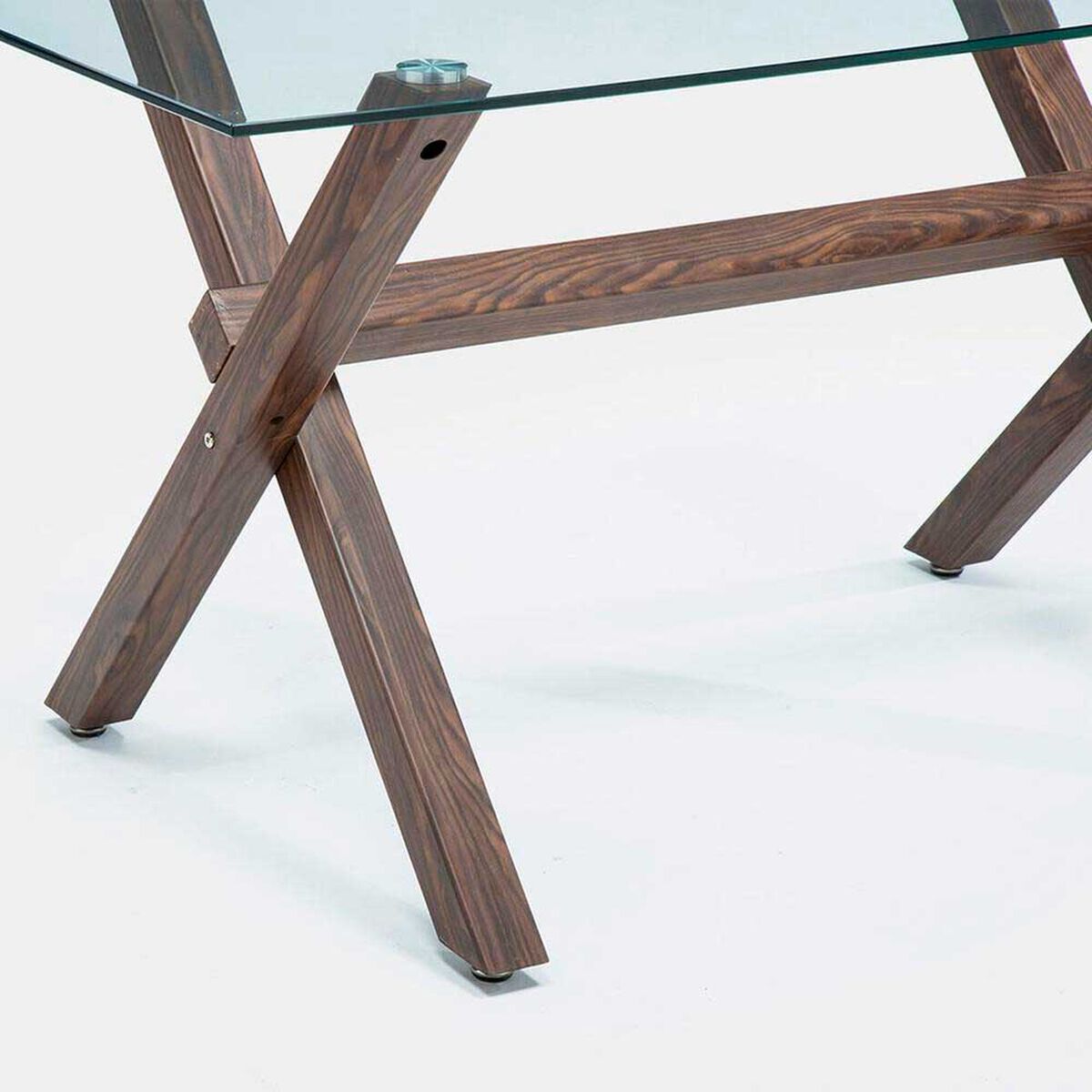 Juego de Comedor Spazzio Cross Nogal 6 Sillas