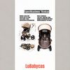 Coche Cuna Moisés con Accesorios Lubabycas Dorado