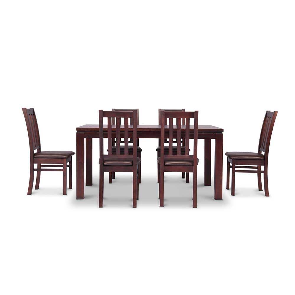 Juego de Comedor CIC Ñuble Chocolate 6 Sillas