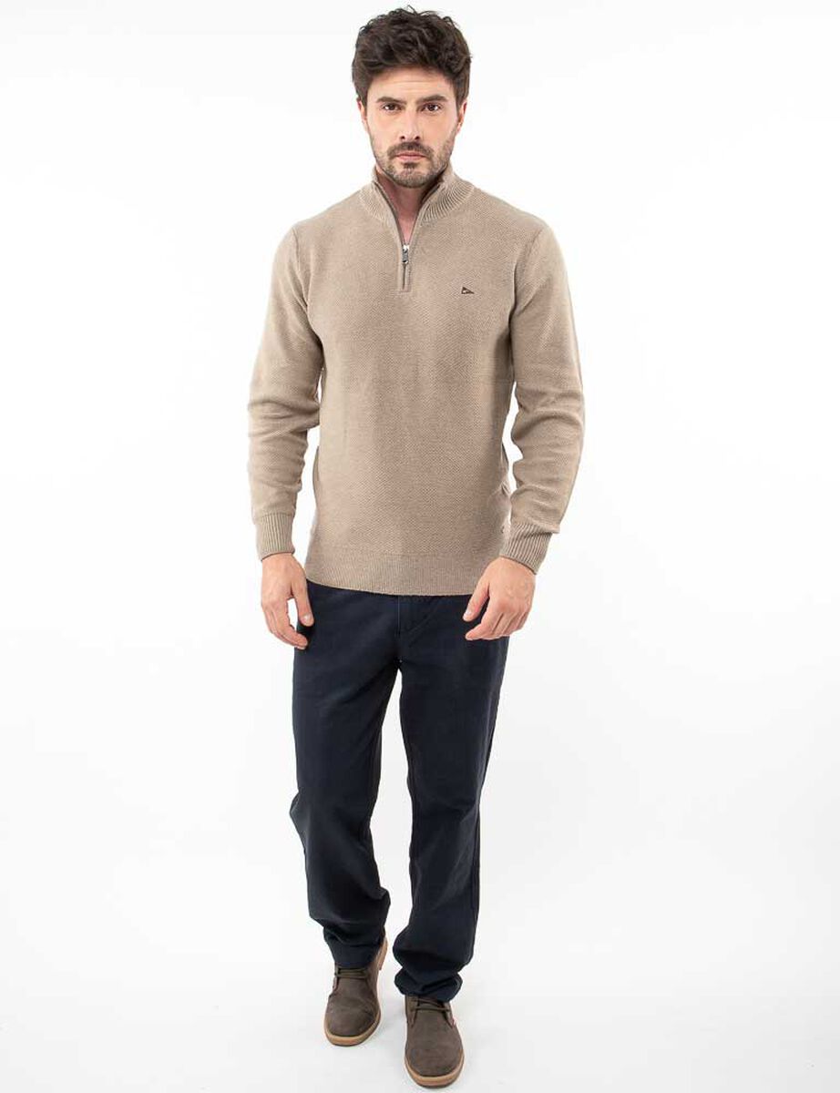 Sweater Medio Cierre Regular Hombre Portman Club