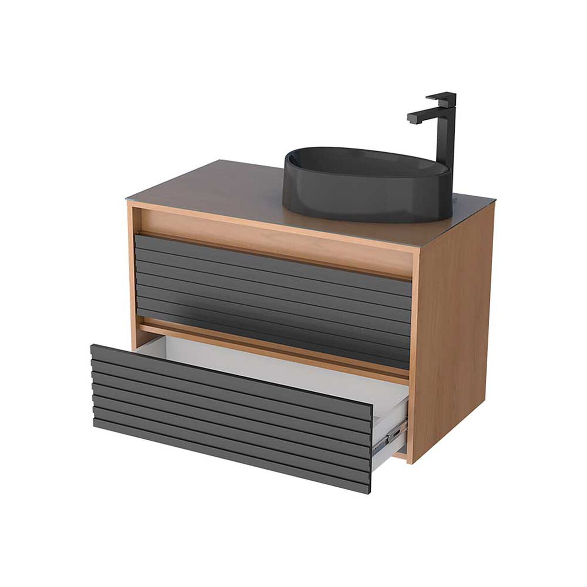 Vanitorio Aereo Vekkahome Osaka 1 Caj&oacute;n Negro