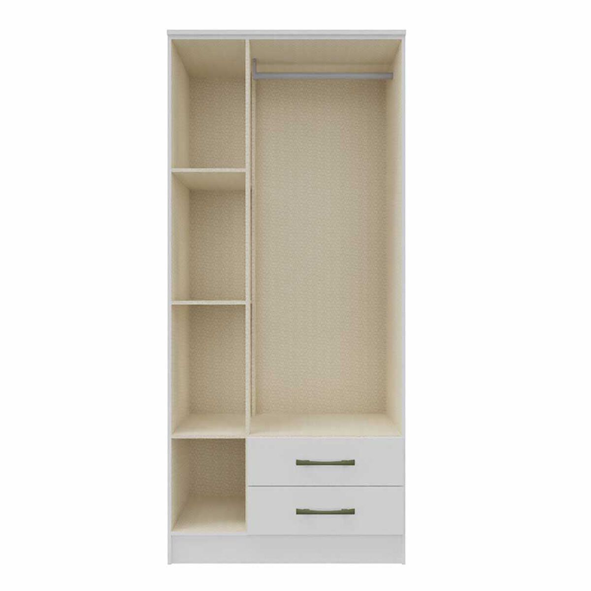 Clóset Vekkahome Pequim 3 Puertas 2 Cajones Blanco