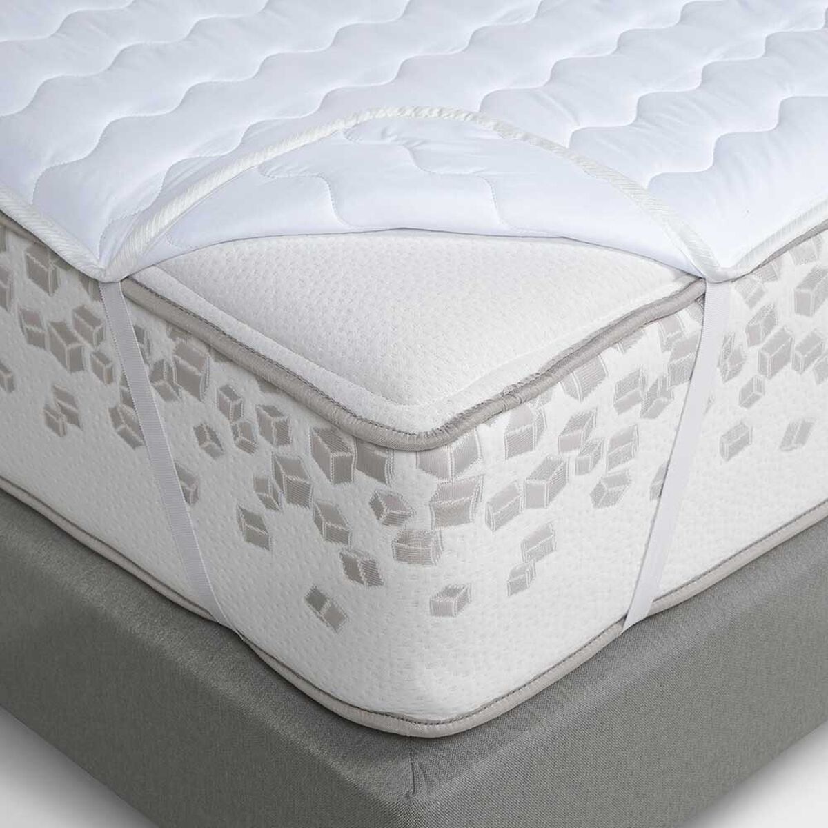 Cubrecolchón Rosen King Light Microfibra Blanco