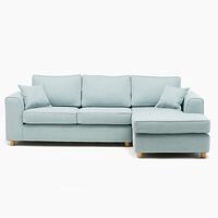 Sofá Seccional Barra Design Monaco Derecho 3 Cuerpos Celeste