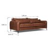 Sofá Innovamuebles Italia Cuero 2 Cuerpos Brown