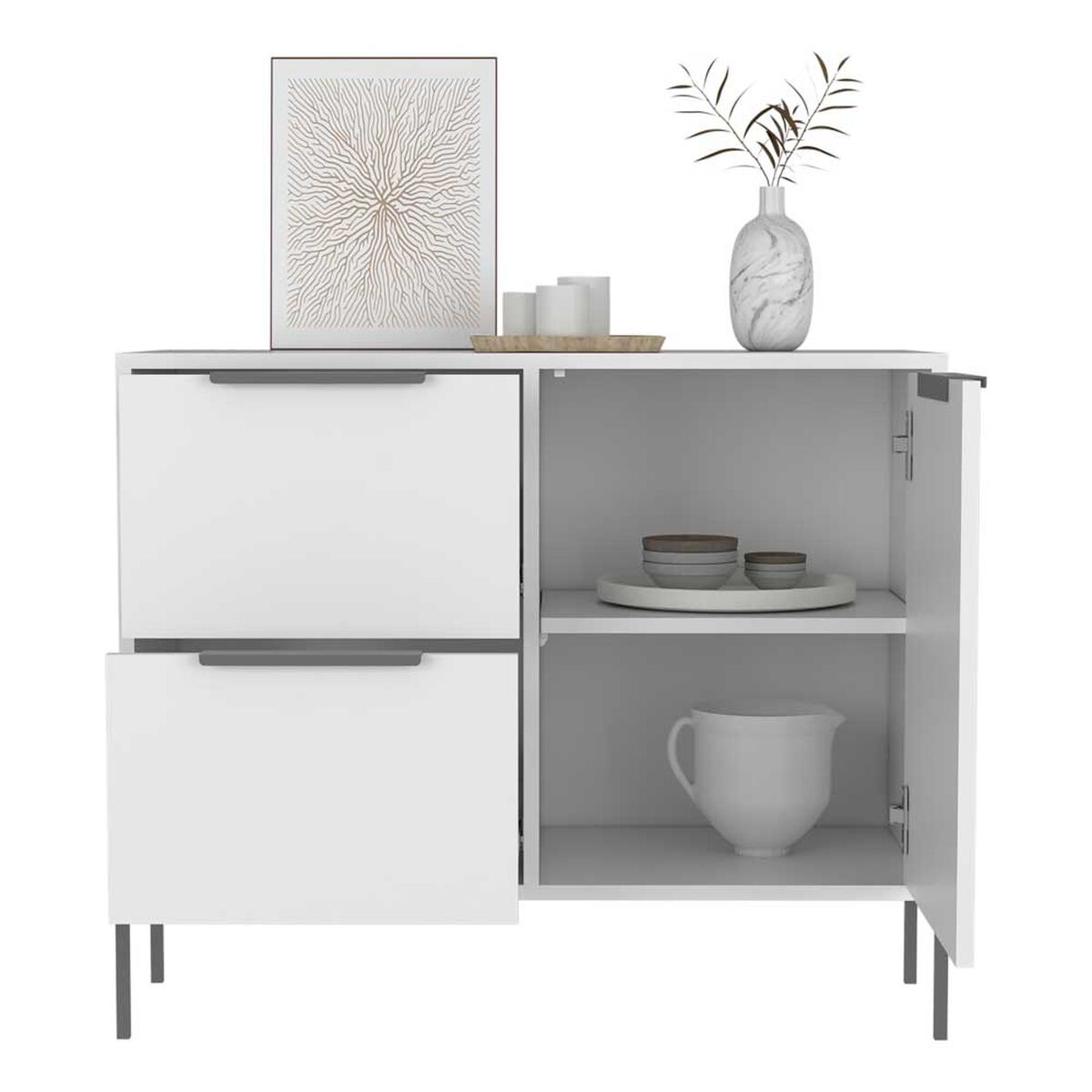 Buffet TuHome White Collection 2 Cajones Blanco