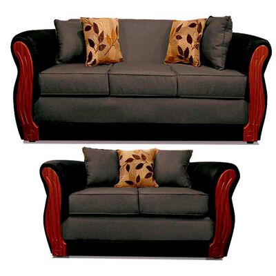 Imagen 1 del producto Juego de Living Elegant Detail Girona Sofá 3 Cuerpos + Sofá 2 Cuerpos Gris