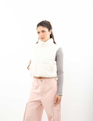 Imagen 1 del producto Parka Puffa Sin Mangas Mujer Icono Crudo, Navy, Negro