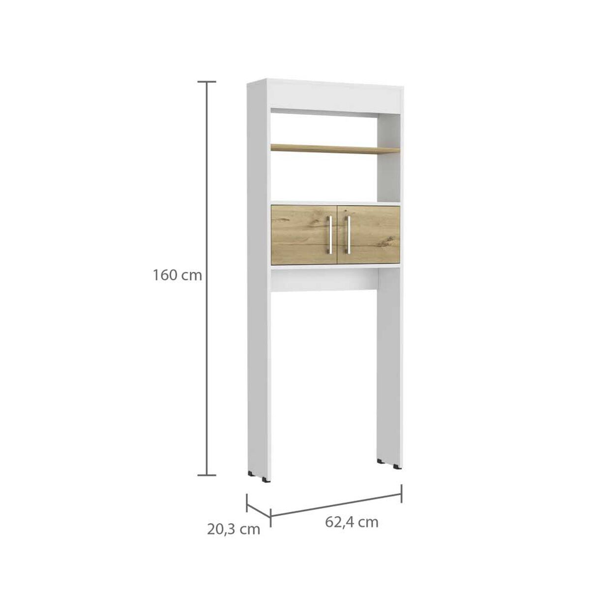 Mueble Optimizador TuHome Bath Bi Color Blanco Duna 2 Puertas