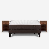 Cama Europea Rosen 2 Plazas Ergo T + 2 Veladores Ferrara