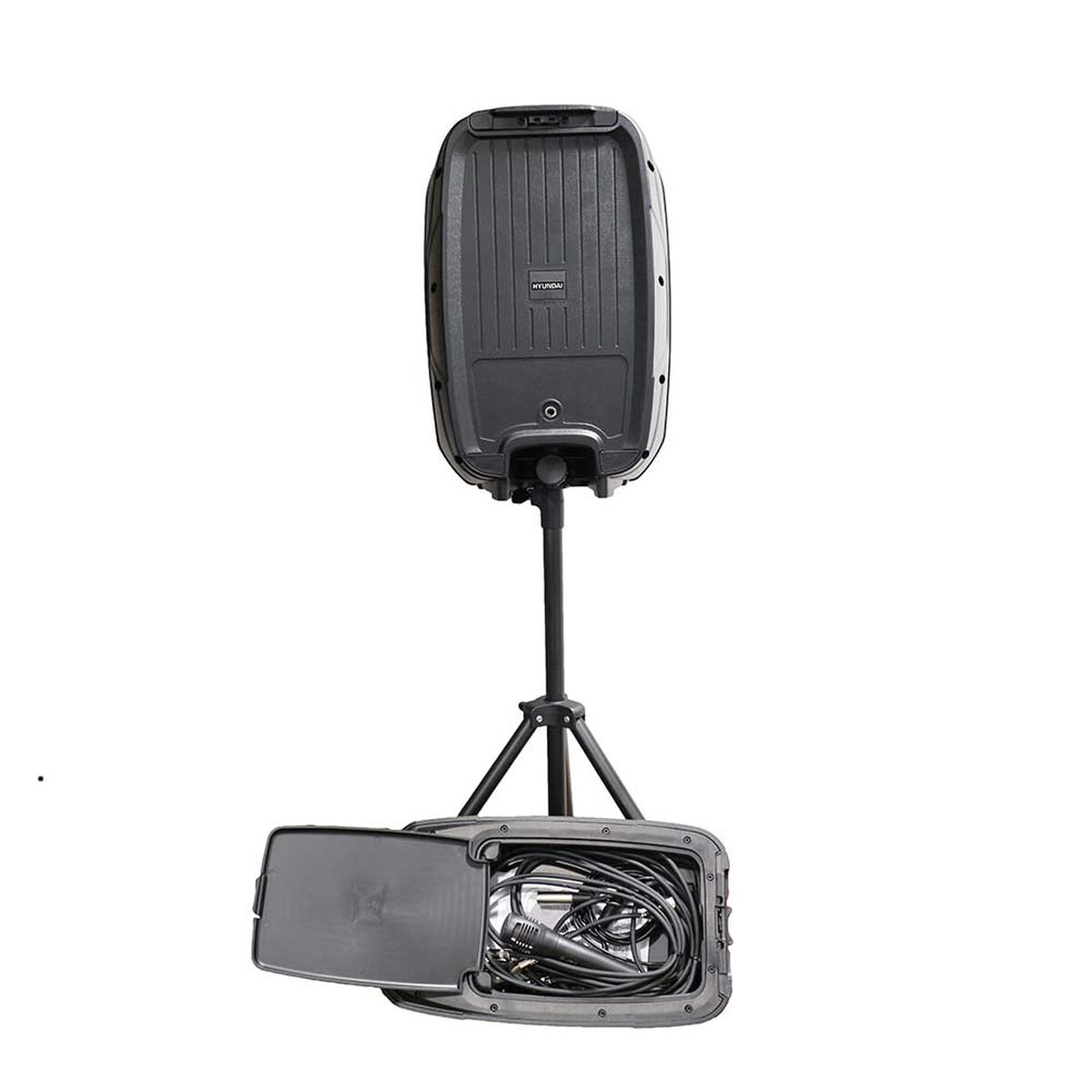 Combo Audio 2 Parlantes Minicomponente + 2 Atriles + Amplificador + Micrófono Inalámbrico Hyundai
