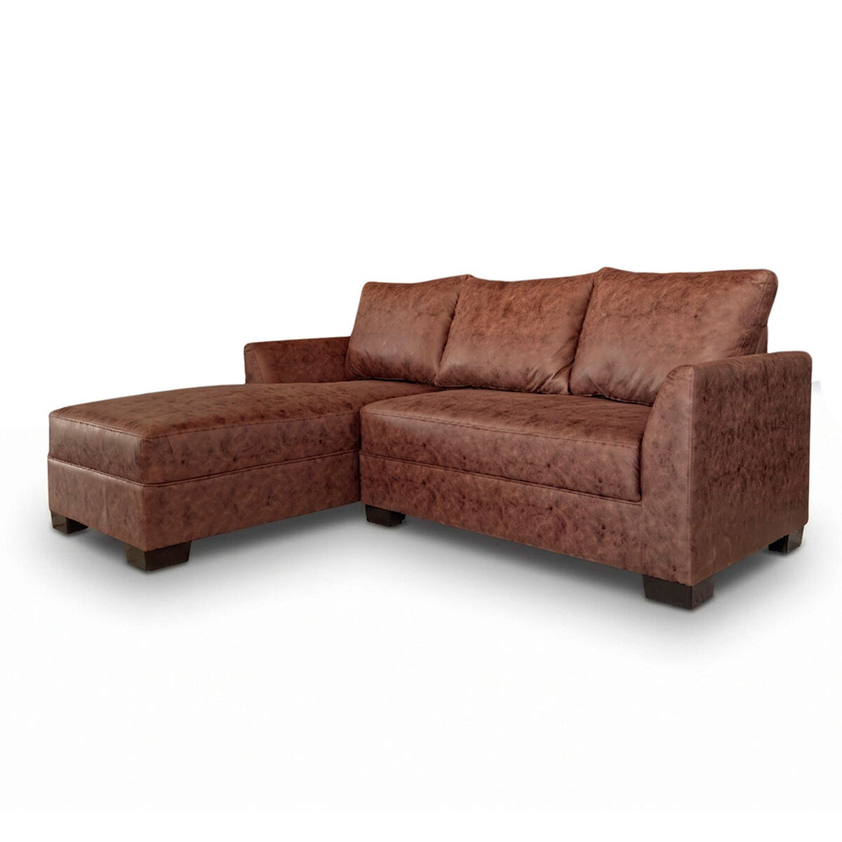 Seccional Izquierdo Muebles MPR Denver 4 Cuerpos Caf&eacute;